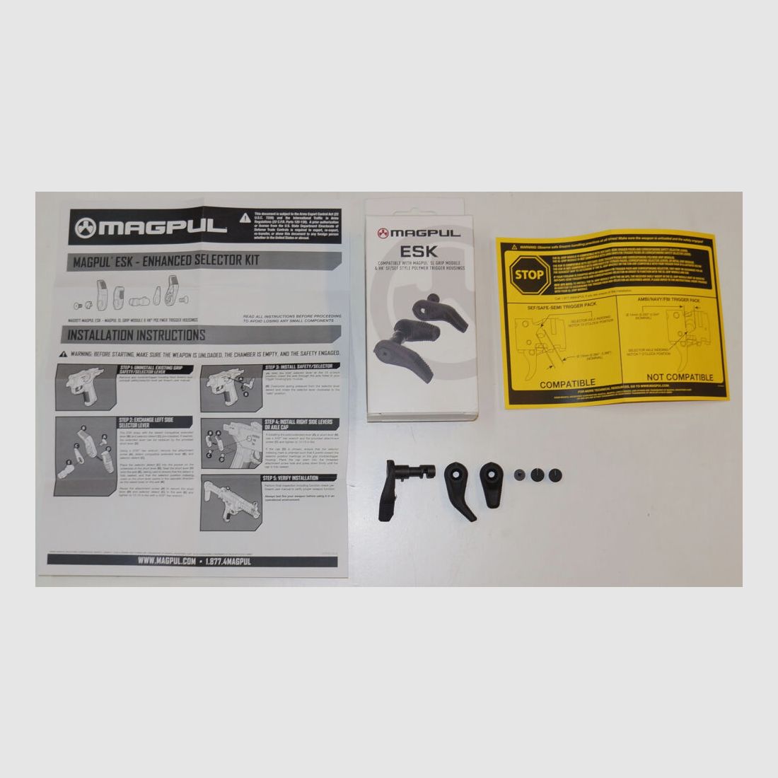 Levier de sélection de tir agrandi Magpul de MAGPUL pour les poignées Marines SAR M41, HK41, G3, HK33, MP5 / clones