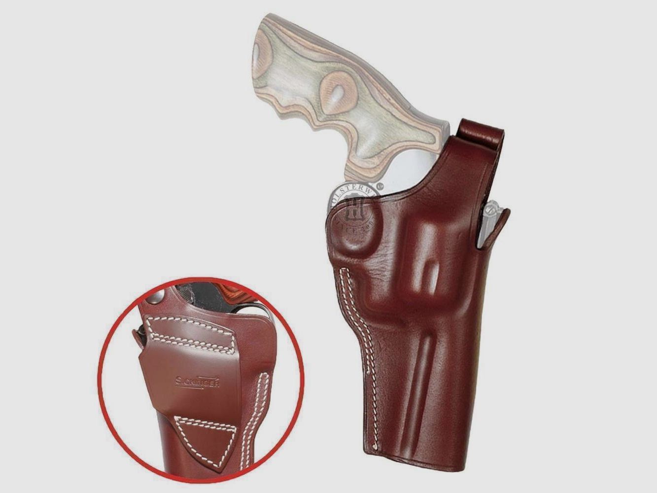 Gürtelholster OFFICER "FBI" CZ M75 SP01 / Shadow / Mamba / Phantom-Rechtshänder-Braun