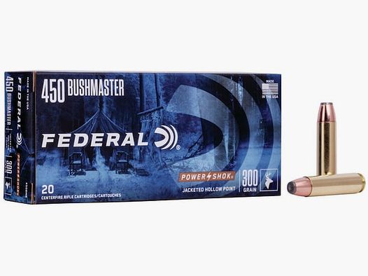 Federal Power-Shok .450 Bushmaster 300GR SP 20 cartouches