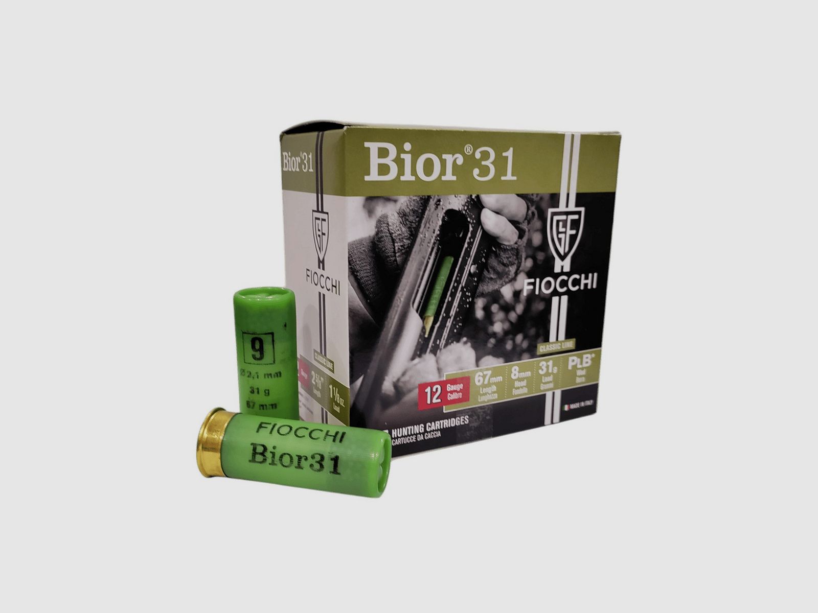Fiocchi Bior 31 Patronen 12/67 31 g Bleischrot 9