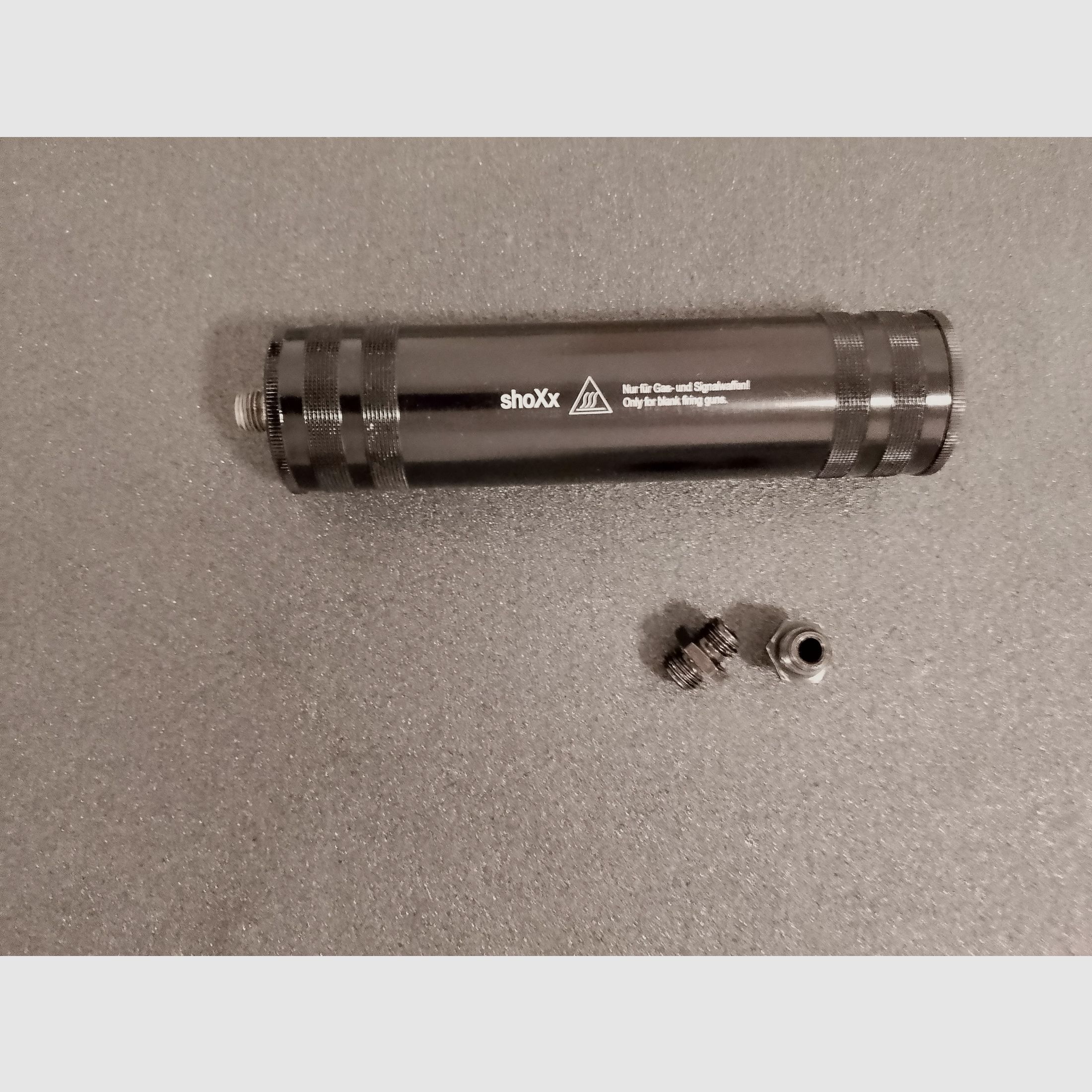 VK Shoxx Schreckschuss Schalldämpfer 9mm P.A.K. Schwarz