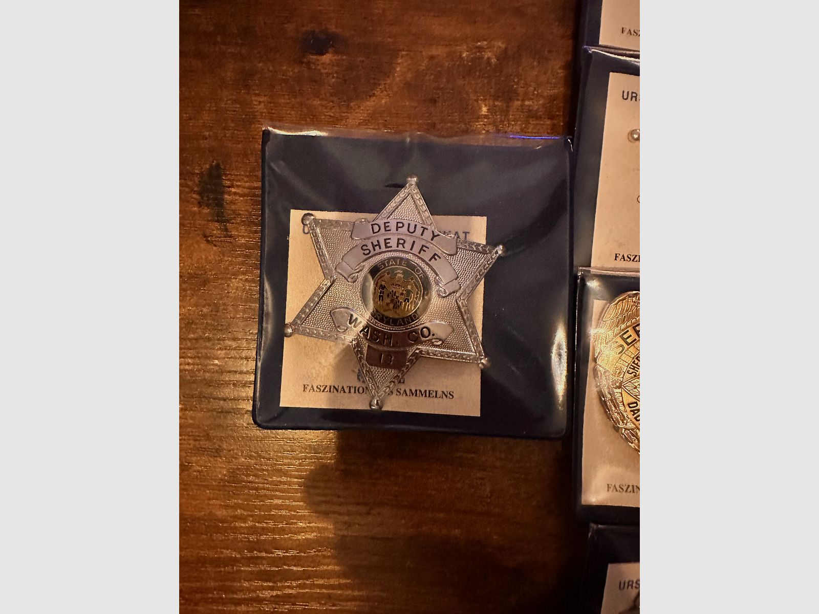 Good police badge and badge of the wild west