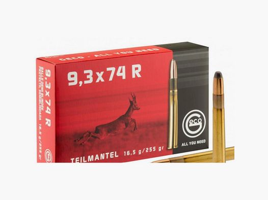 Patronen GECO - 9,3 x 74 R - 16,5g / 255gr - TEIL