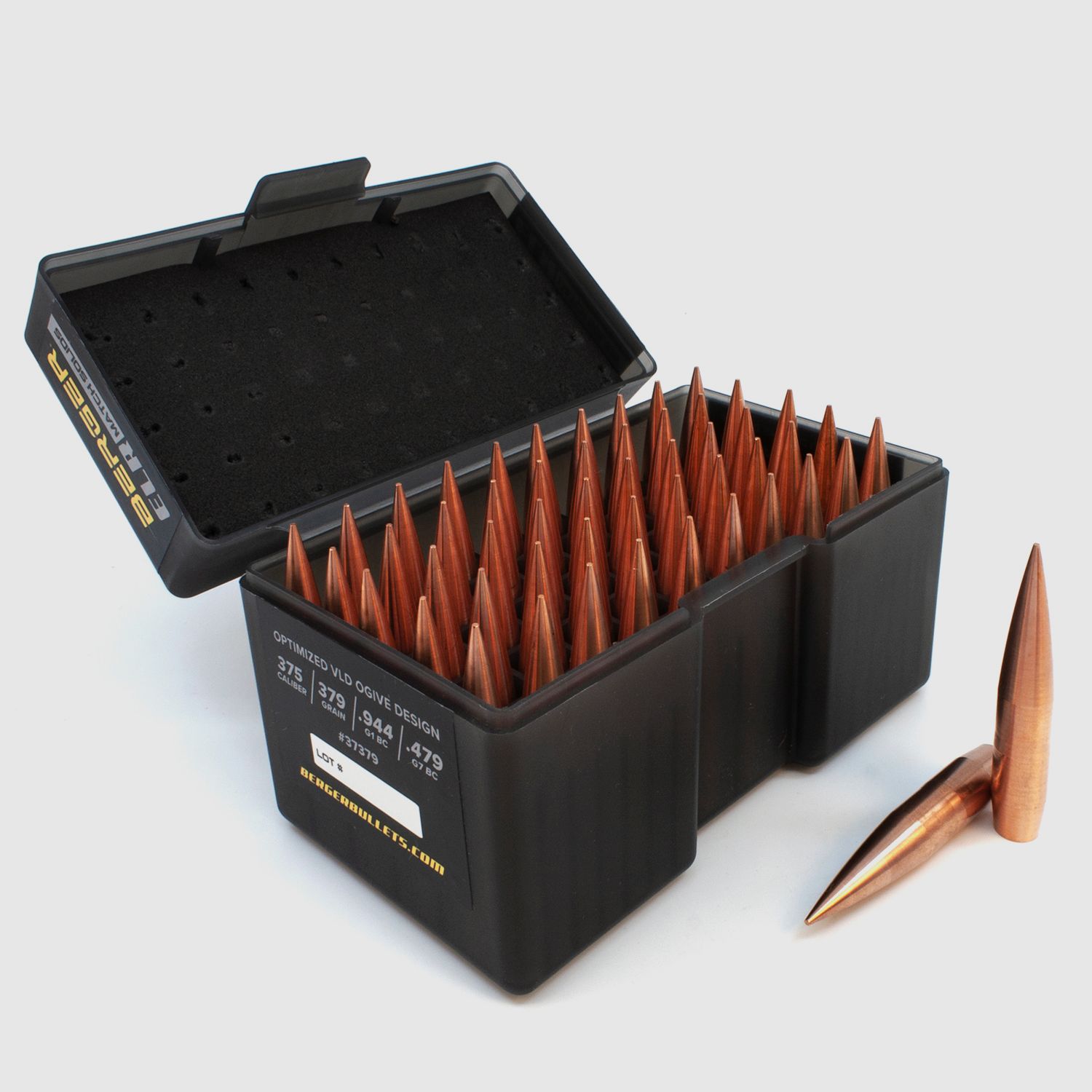 Berger Geschoss .375 ELR Match Solid Bullets 379GR 50 Stück