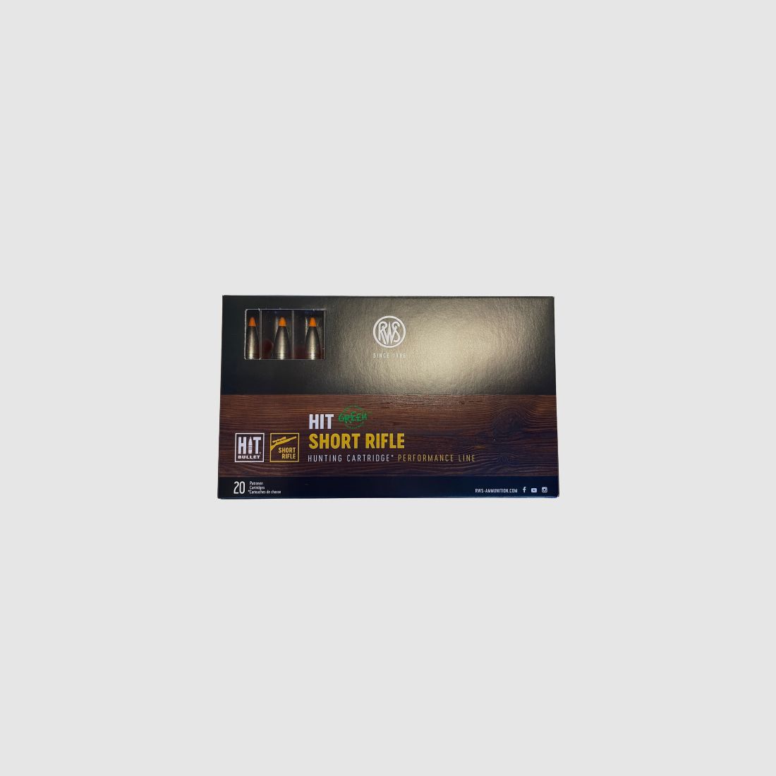 RWS 8x57 JS HIT Short Rifle 10.4 g 160 gr