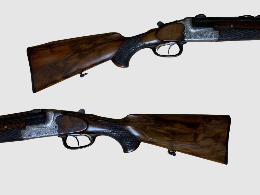 Bockdoppelbüchse 9,3x74R en verwisselbare loop Merkel 16/70 & 6.5x57R ZF: Zeiss 2.5-10x52