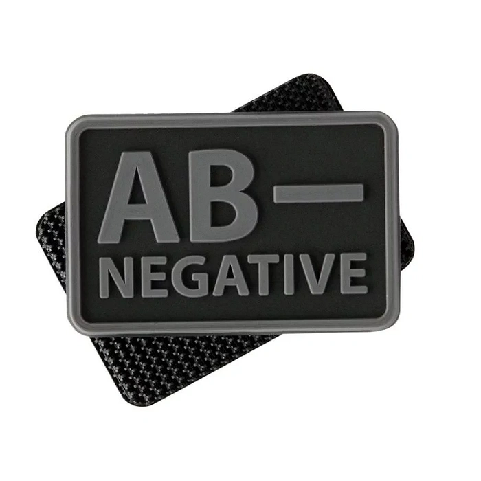 Emblemat Helikon GRUPA KRWI (komplet - 2szt.) - PVC - Czarny-Black - A/Rh+, zdjęcie 1 z 6