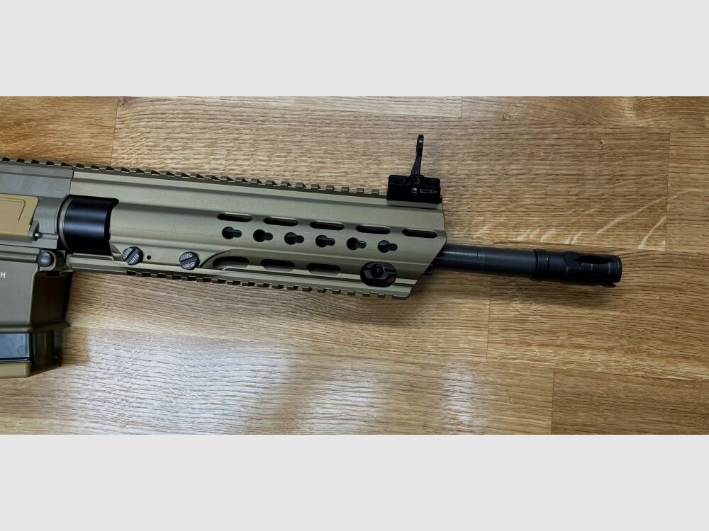 Heckler & Koch MR308 A3 13" - półautomatyczna karabina .308 Win. Kolor piaskowy / RAL8000 - H&K MR 308 A3 - cywilna wersja H&K 417