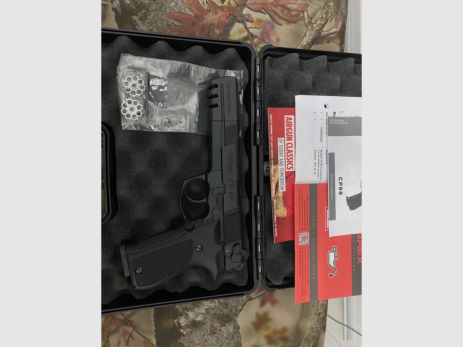 Walther CP88 Competition CO2 Pistole 4,5 mm Diabolo brüniert, NEU mit Rechnung von 01 / 2026