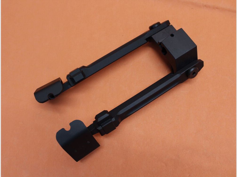 Fortmeier Fortmeier bipode H210 3-P 06:00 altezza ca. 210 - 260mm alluminio nero con regolazione dei supporti e sci