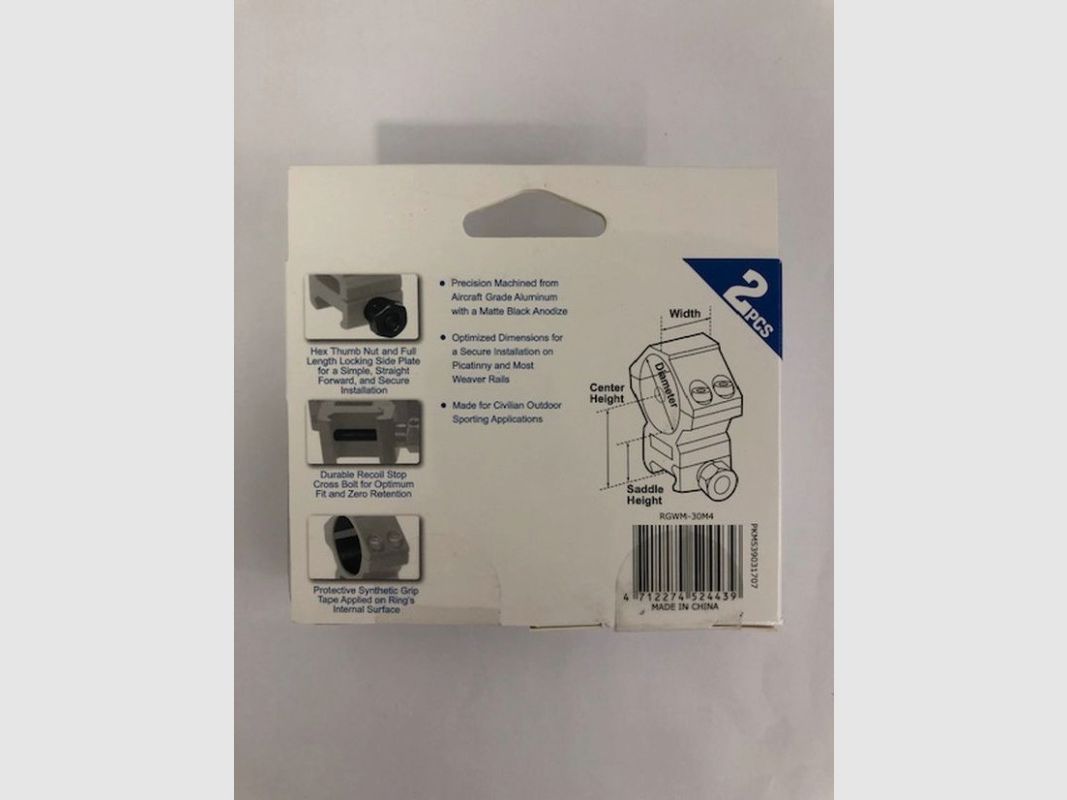 UTG ANELLI WEAVER 30 MM MEDI, Bild 2 von 2