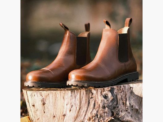 Chelsea-Boots Heritage Farmer Honey aus braunem Leder
