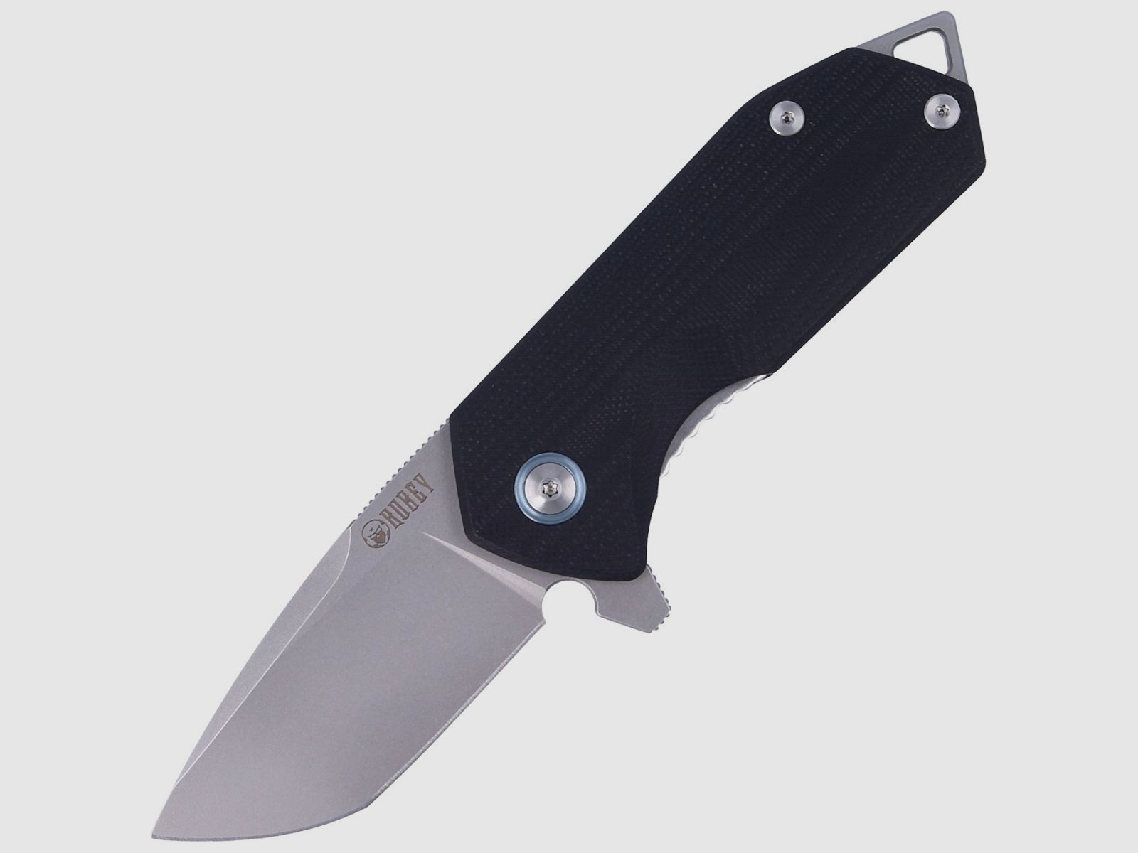 Nóż składany Kubey Campe KU203A Black G10, Sandblasted D2