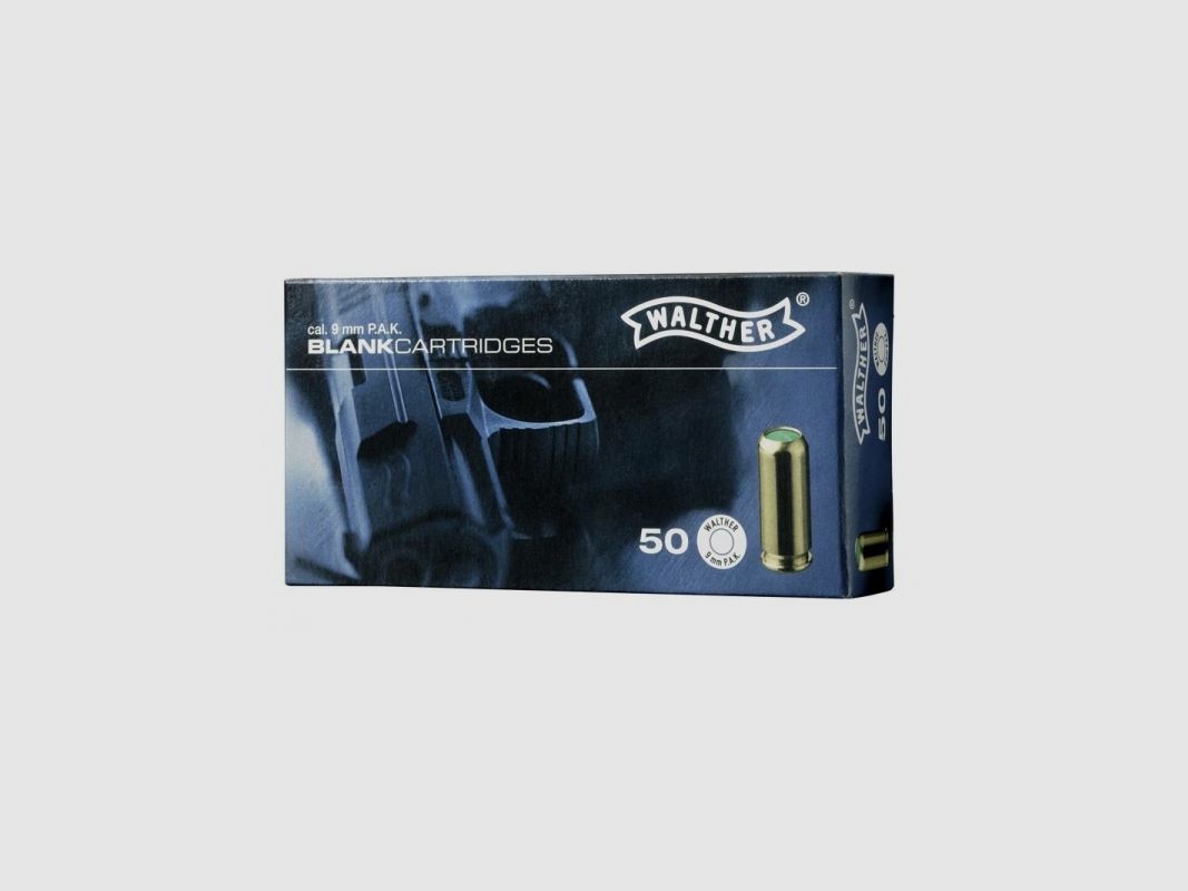 WALTHER KNALPATROON 9MM PAK 50 STK MESSINGHULS