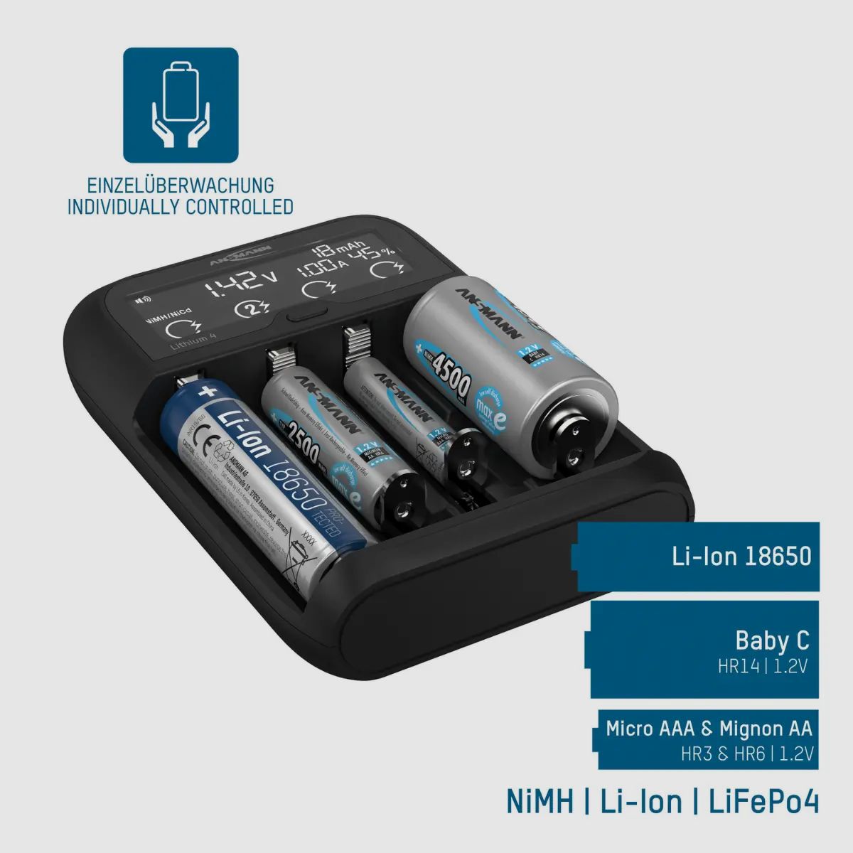 Ansmann Akku-Ladegerät Lithium 4