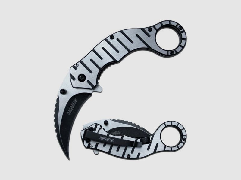 Tac Force Clean Karambit Silver coltello pieghevole