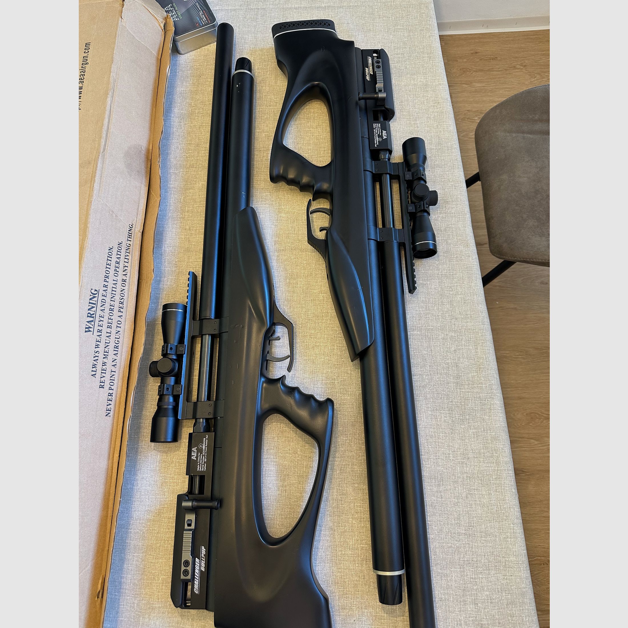 AEA Challenger Bullpup F Wersja, zestaw eksportowy od Go Gun z profesjonalnym lakierowaniem Black Mamba. 2 sztuki