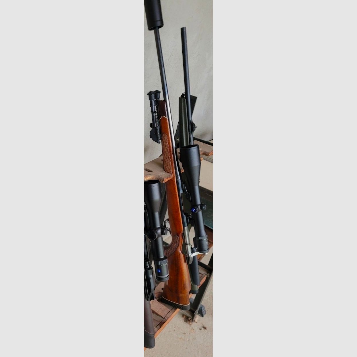.300 Winchester Magnum Zeiss scope met suppressor in BSA repeater, Brits 98er systeem