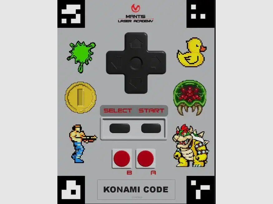 Mantis – Laser Academy / Spezial-Ziel / Konami Code