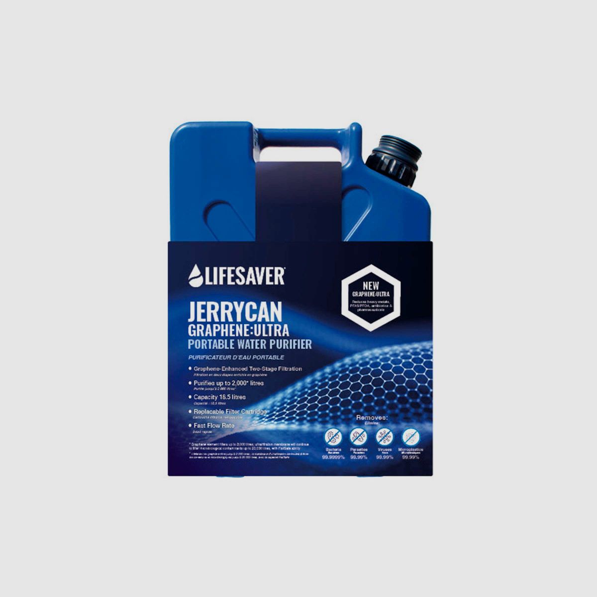 Jerrycan Graphène Purificateur d'eau 20000l filtrés LifeSaver LIFESAVER