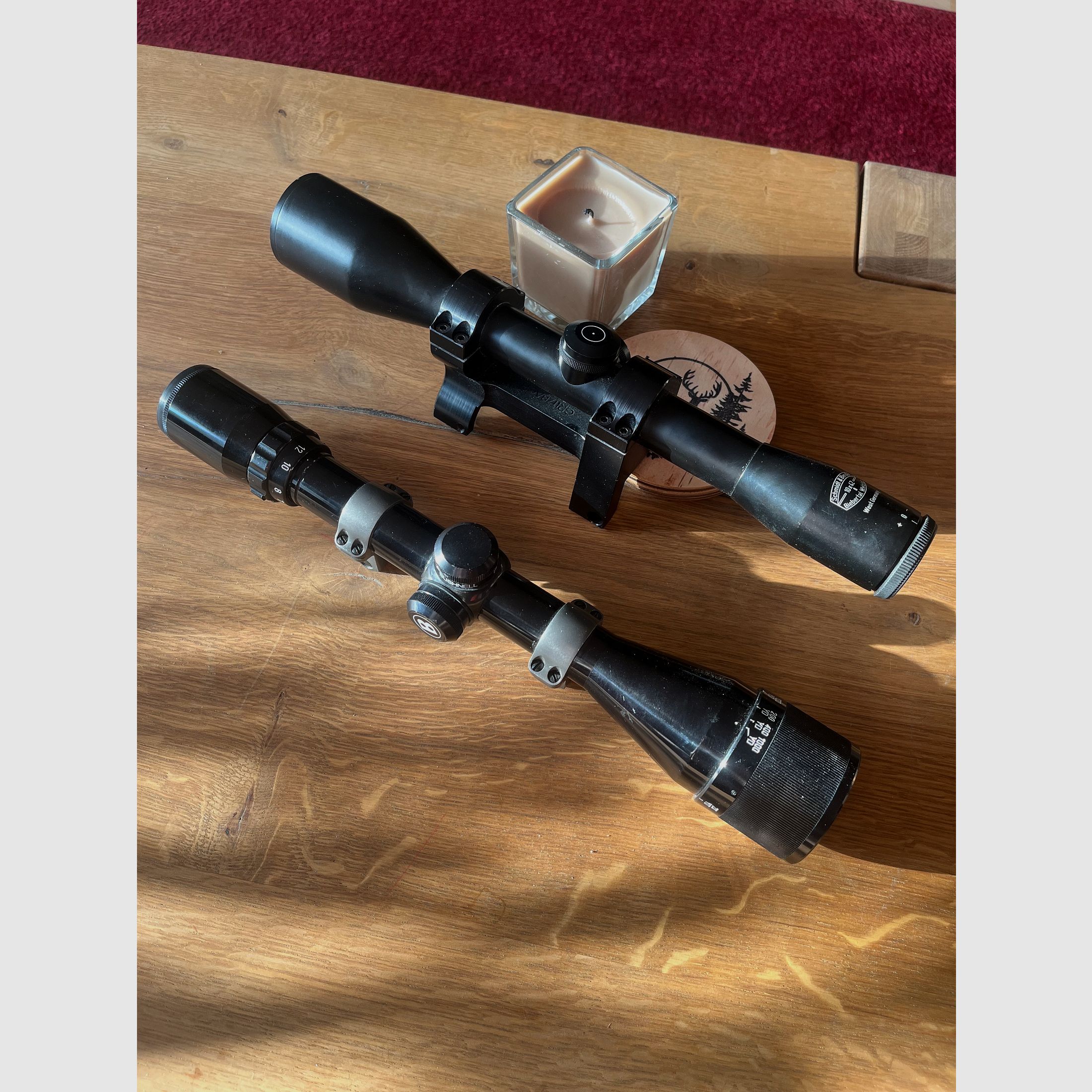Zielfernrohr Schmidt & Bender 10x42, Bushnell Sportview 4-12x40. Keine Beschädigungen oder Mängel. Montagen sind an den ZF auch vorhanden.