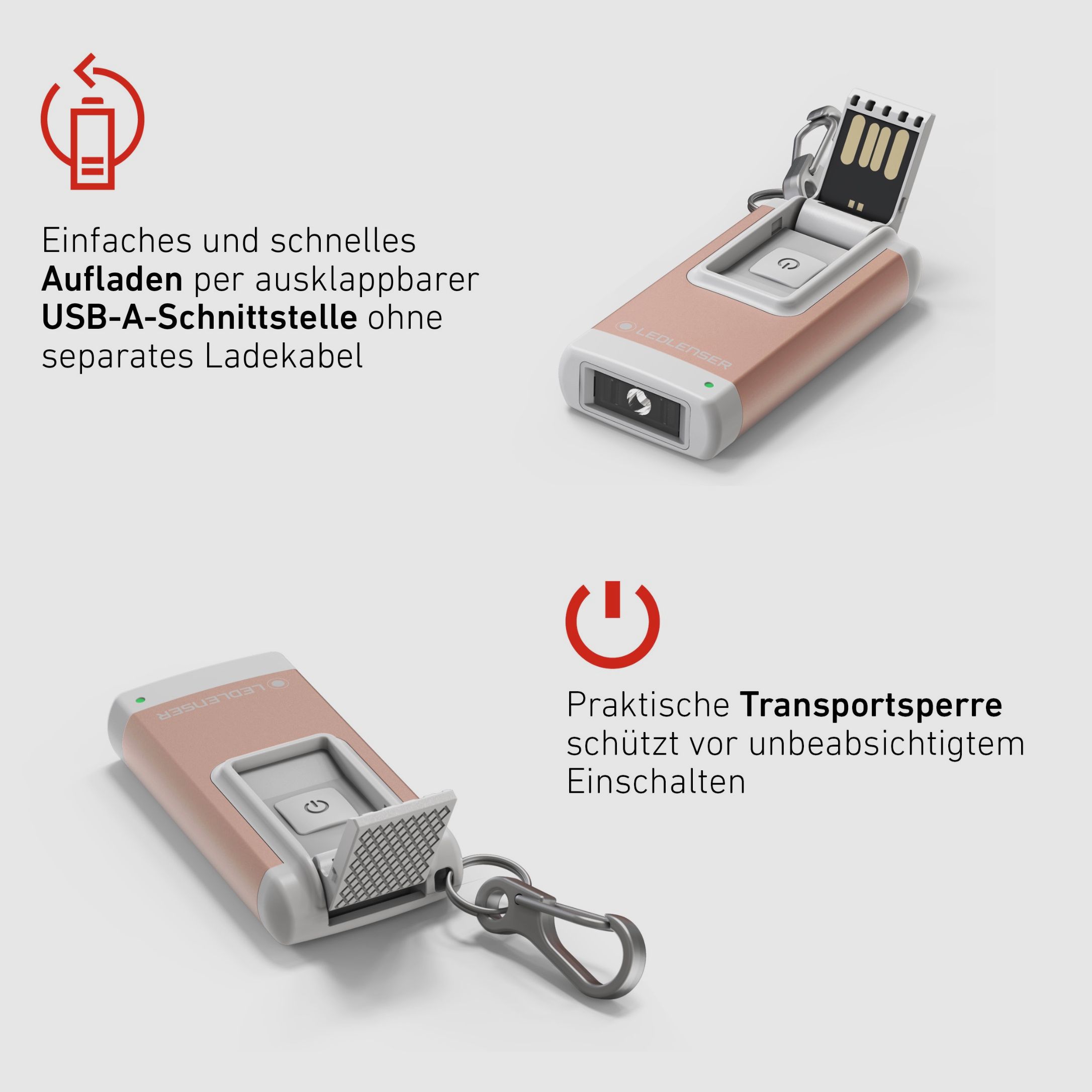 Ledlenser 502575 K4R.2 key light 120 lumens 30 meters gold