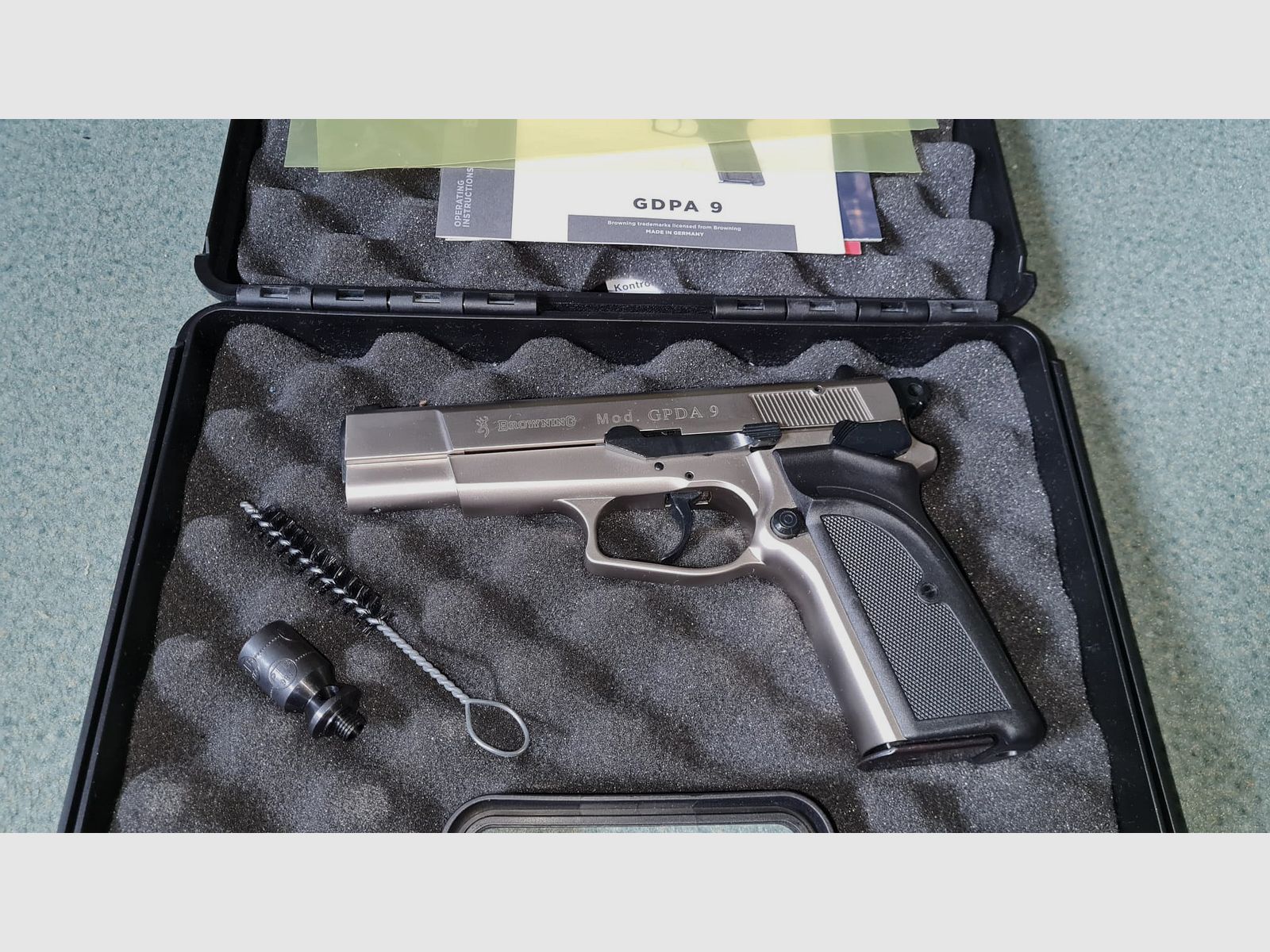 Pistolet à blanc Browning GPDA 9 Cal. 9mm P.A.K. nickelé