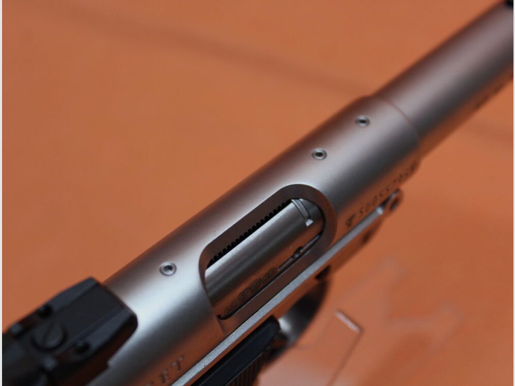 Ruger Ha.Pistole .22lr Ruger MARK IV Target Stainless THR 5,5" Lauf/ Gewinde 1/2-28 (.22lfB/.22L.R. MK4)