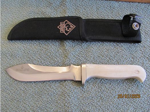 Original Puma White Hunter avec une poignée en os faite à la main - PIÈCE UNIQUE !