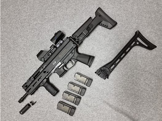 Grand Power Stribog Halbautomat/PCC - 9mm Luger - wie H&K SP5 B&T APC9 CZ Evo - SET
