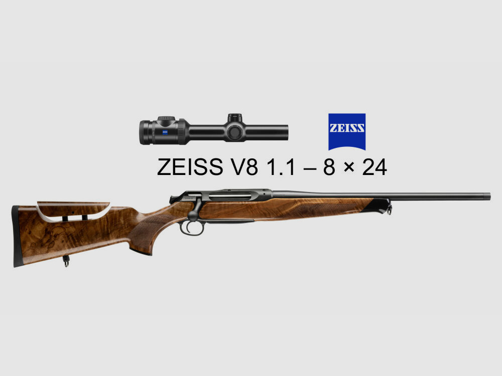 J.P. Sauer & Sohn Sauer 505 Ergo Lux Rifle Repetidor HQ3 Paquete de Equipamiento Elegance + VSR | 8.5x55 Blaser | ZEISS V8 1.1-8x24