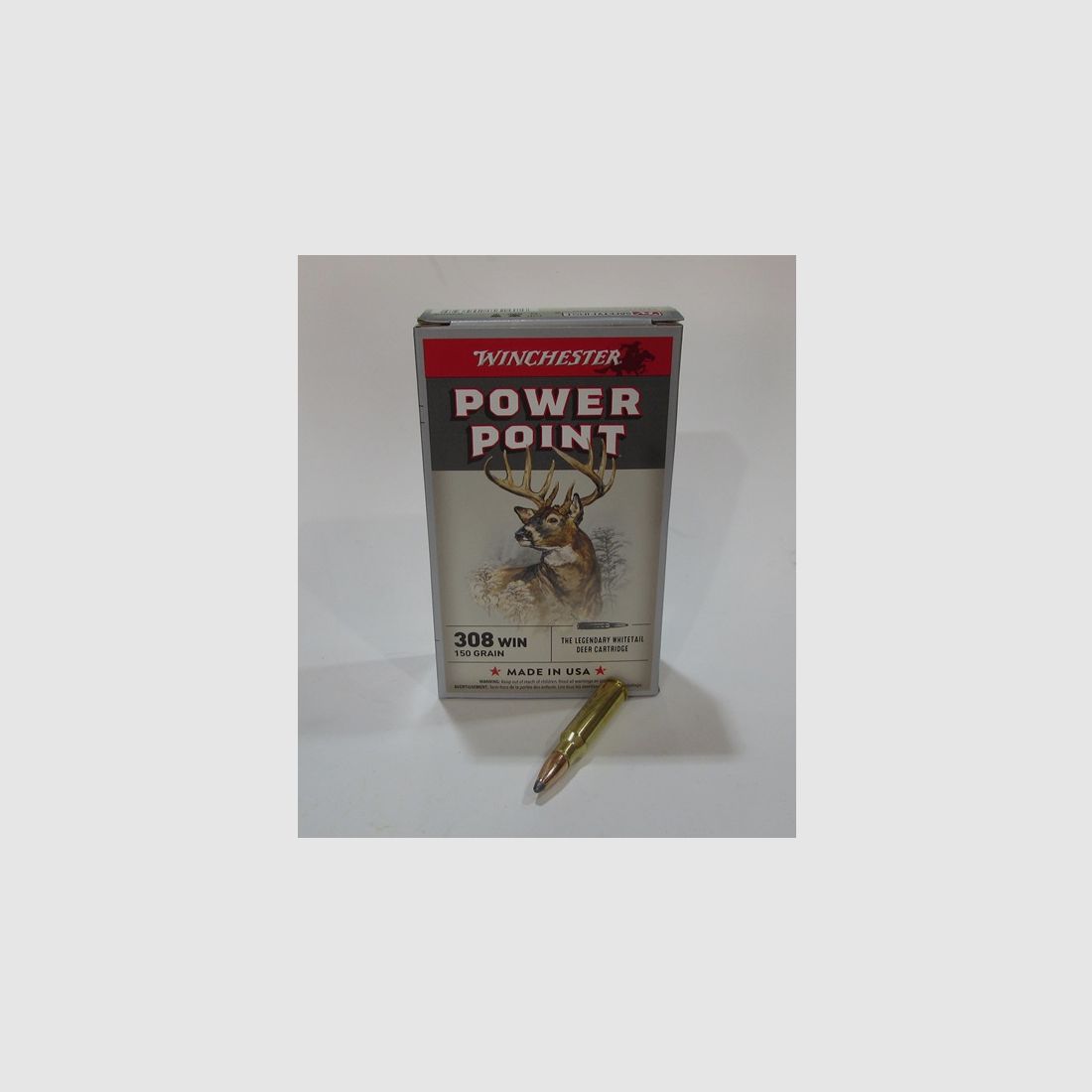 Box mit 20 Patronen Kaliber .308 Winchester Power Point 150 grains