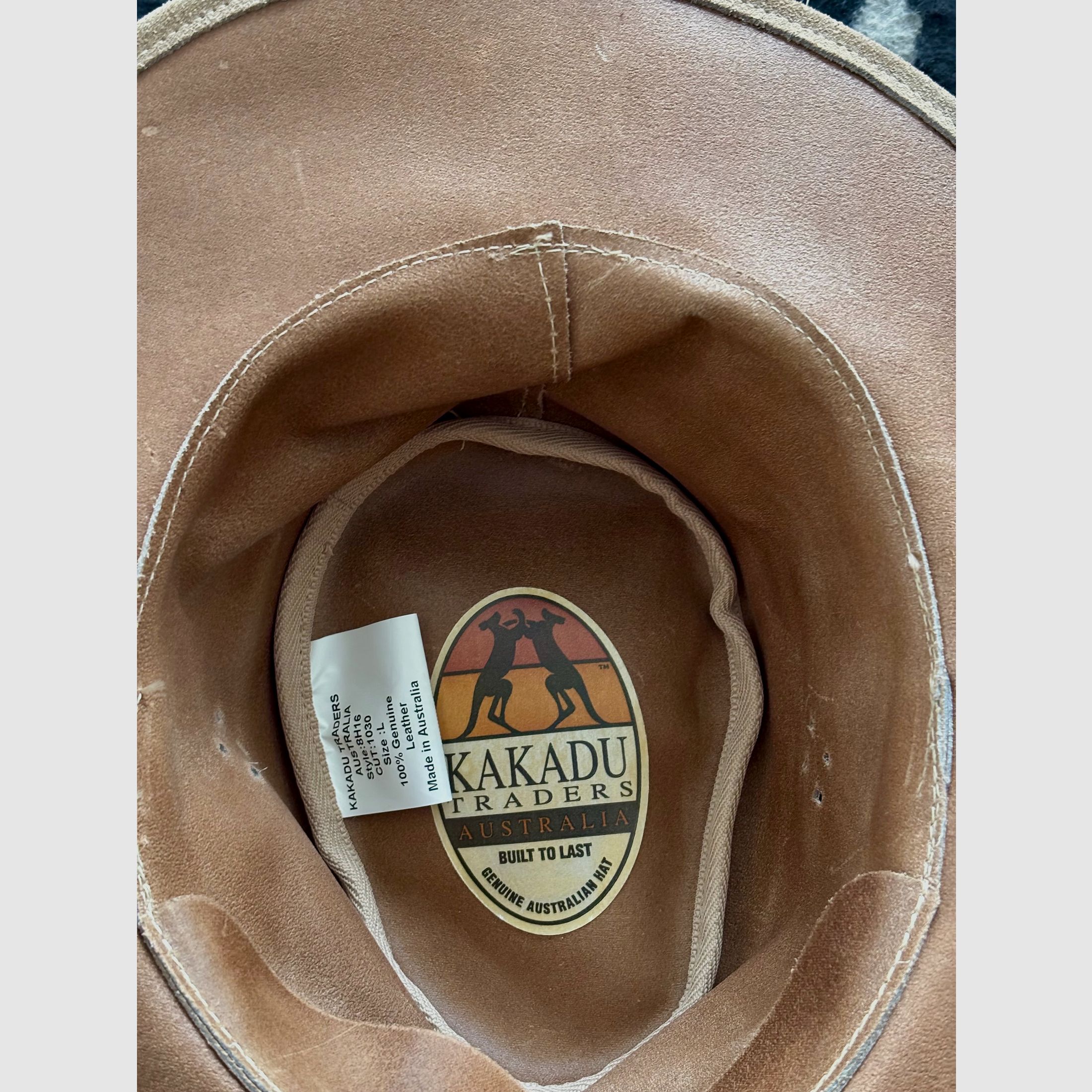 SAFARI Hut aus echt Leder mit dem typischen Safari Hutband !       Made in Australia 