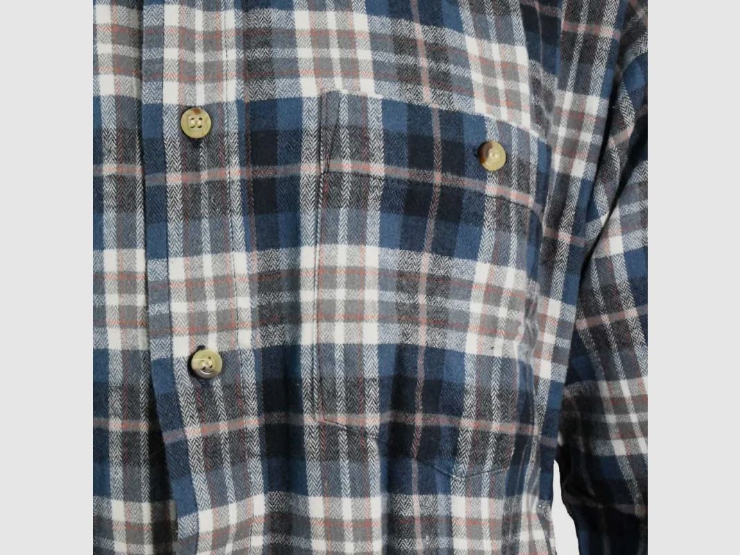 Langarmhemd mit blauen Chevron-Karos Größe L bis 2XL, Bild 7 von 12