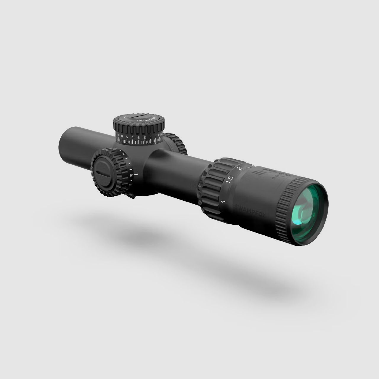 Swampfox Warhorse 1-6x24 FFP LPVO Zielfernrohr - MIL-Absehen, rot beleuchtet, 34 mm