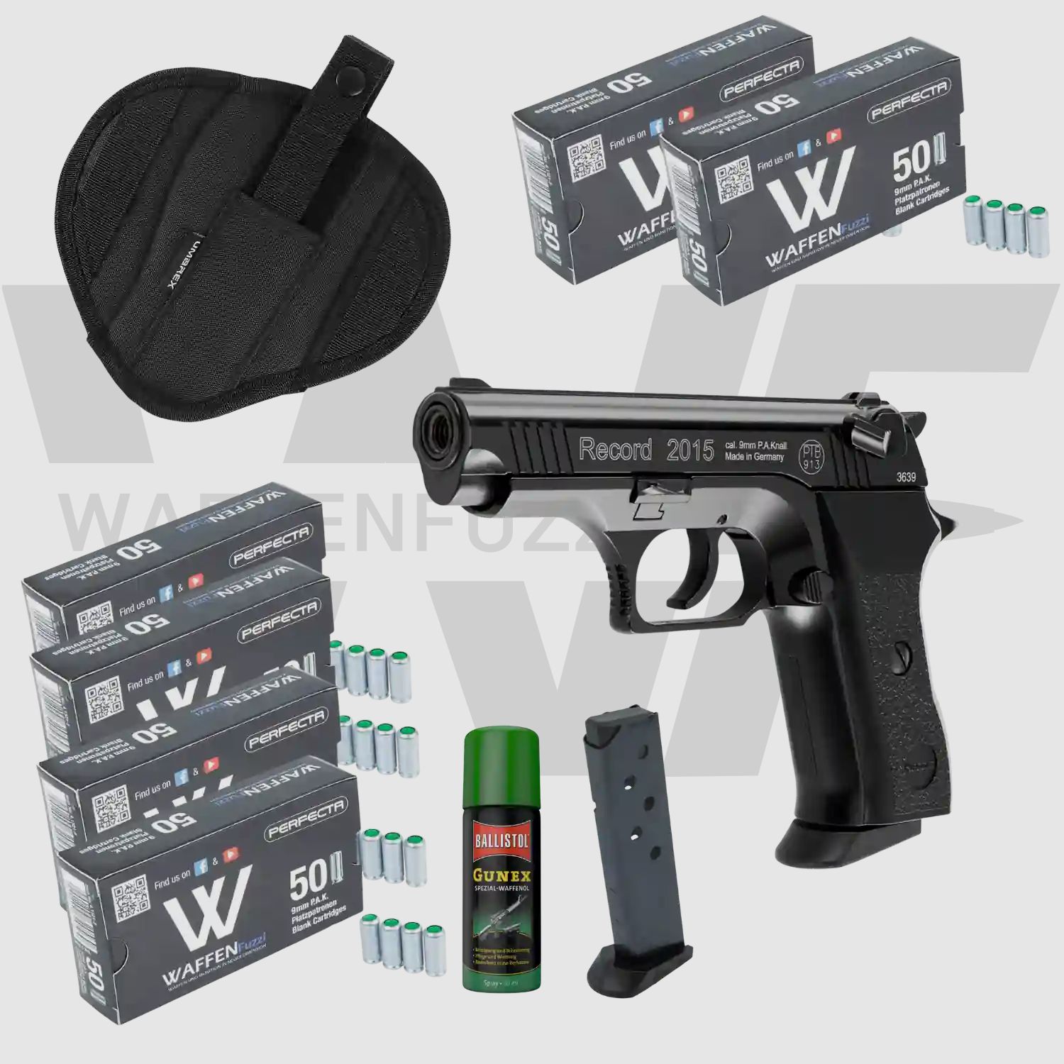 Record 2015 Schreckschusspistolen Set "L" Kaliber 9mm PAK