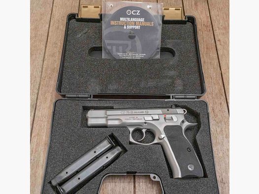 Pistolet CZ 75B argent calibre 9mm Para