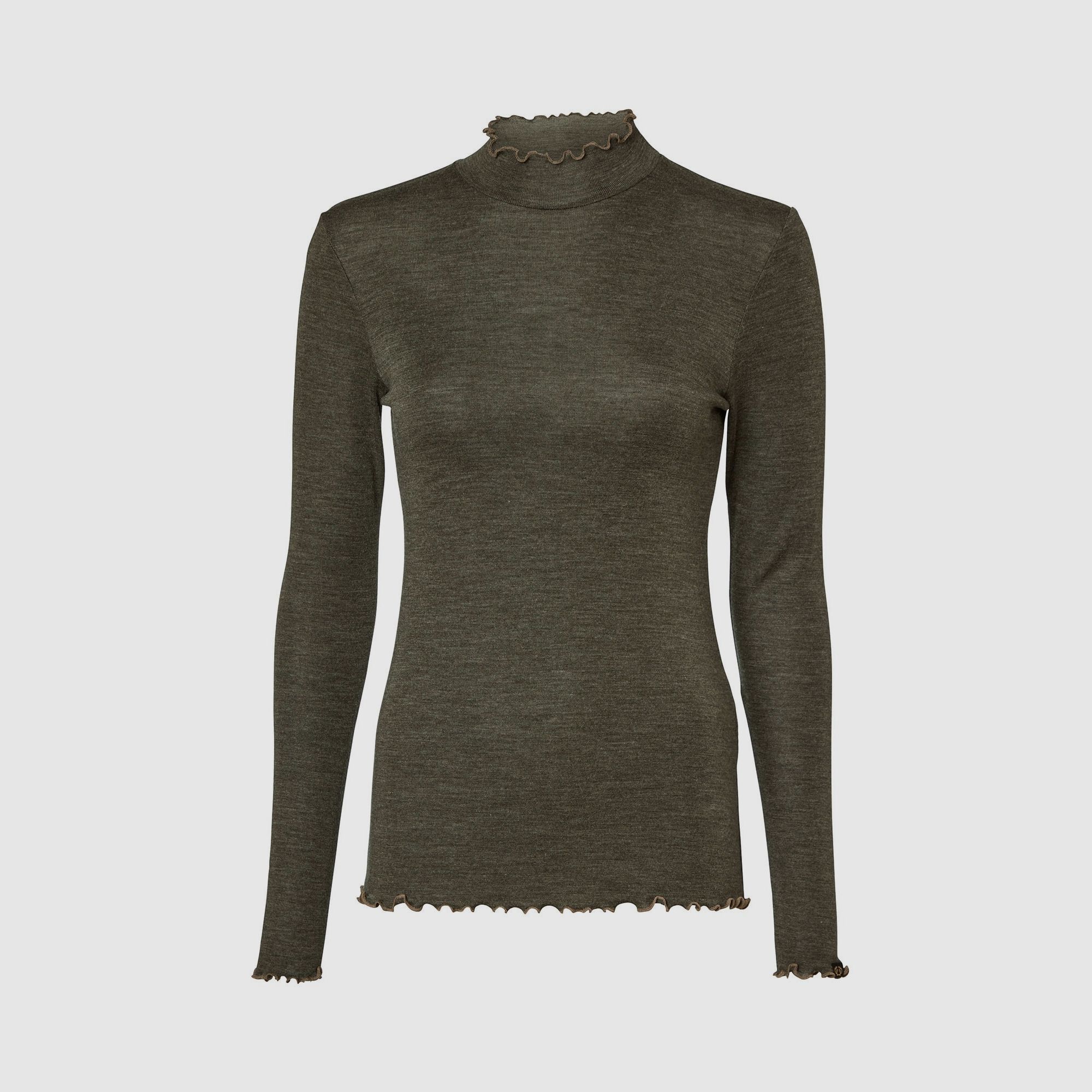 Ritter Haven Langarm Wollpullover Dark Autumn Green Damen 36W