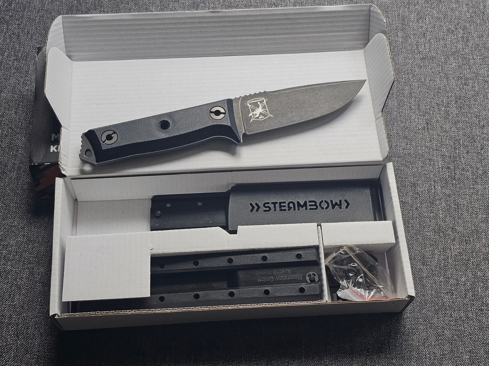 Steambow AR Series Messer K1 inkl. Zubehör NEU + Griffschalen-Set
