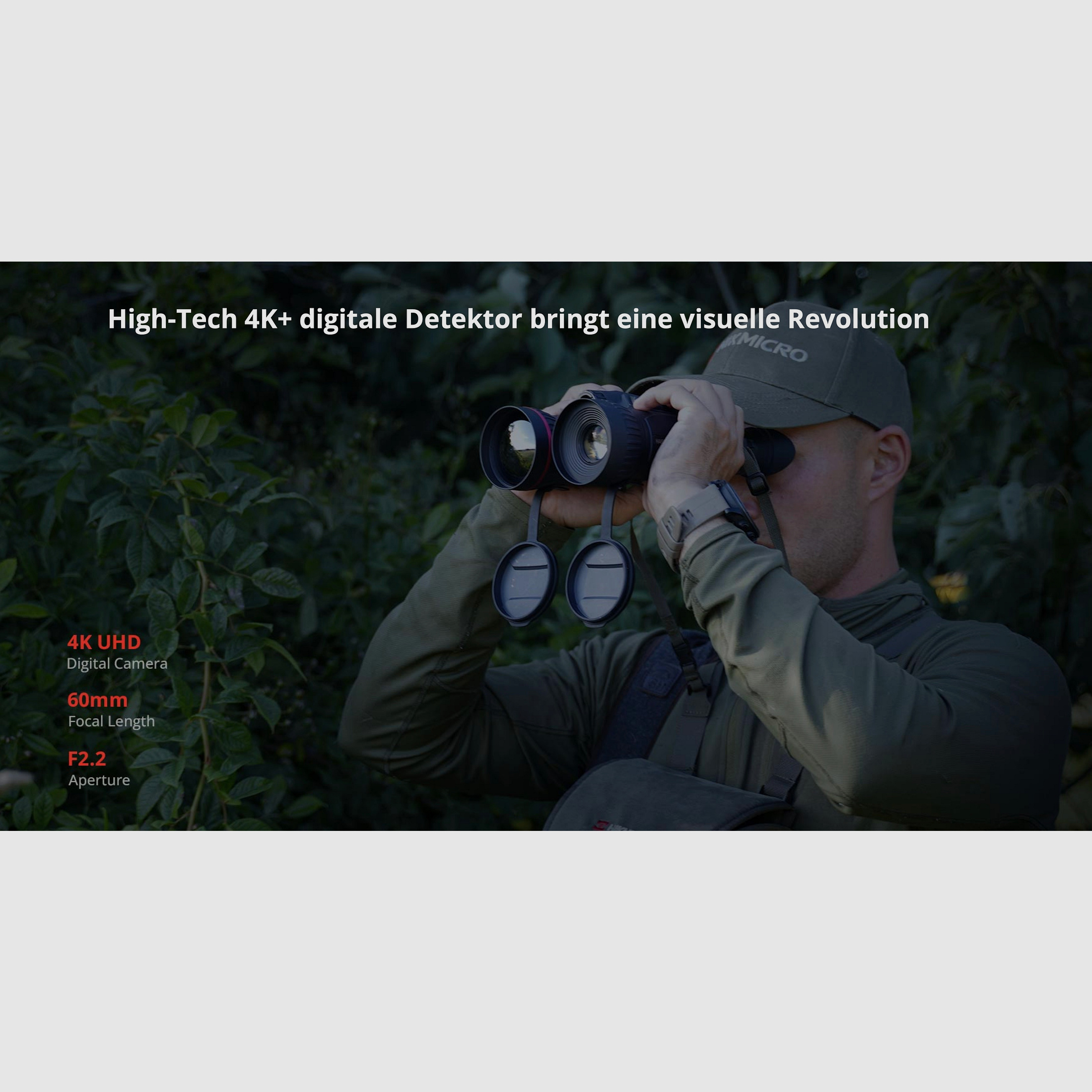 Hikmicro Binocular Habrok Pro HQ50L Wärmebild/Nachtsicht/Digitalkamera 850Nm 3840 × 2160