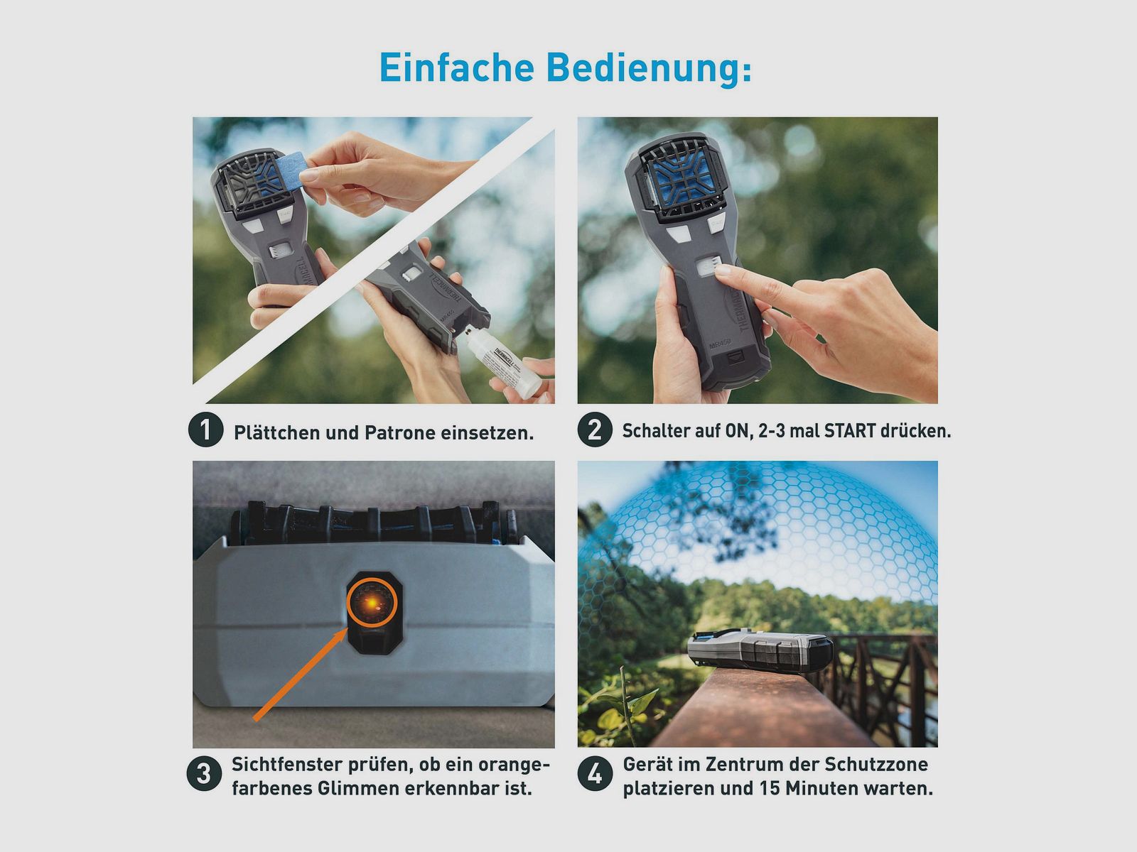 THERMACELL 920204 Mückenabwehr Handgerät MR-450 grau ZoneCheck