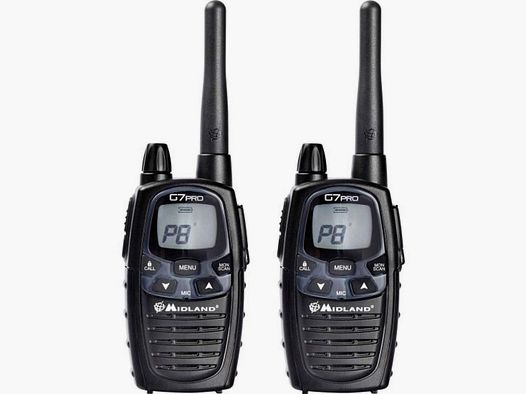 Talkies-Walkies Midland G7 PRO - 2er-Pack PMR446 Radios - Lange Akkulaufzeit - Klare Kommunikation im Freien