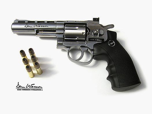 Softair CO2 Revolver ASG Mod. Dan Wesson 4 Zoll silber 6mm (P18)