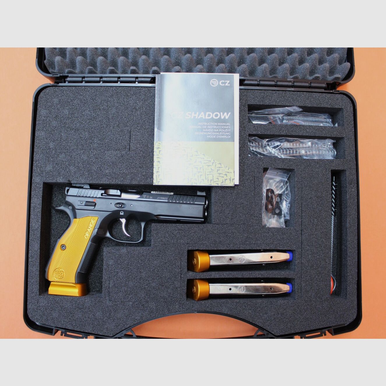 CZUB Ha.Pistola 9mmLuger CZUB CZ SHADOW2 Arancione OR Pronto per Ottiche 119mm canna/ per Red Dot Sight CZ75