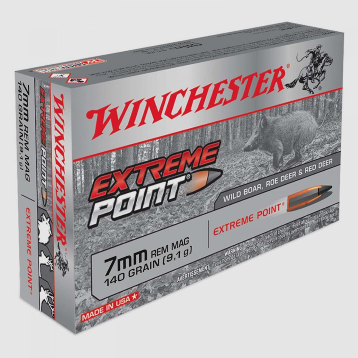 Winchester Extreme Point 7mm Rem. Mag. 140GR Extreme Point 20 cartuchos