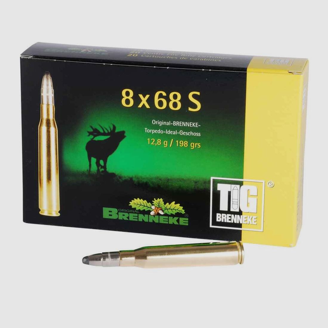 8x68 S TIG 12,8g/198grs. Brenneke