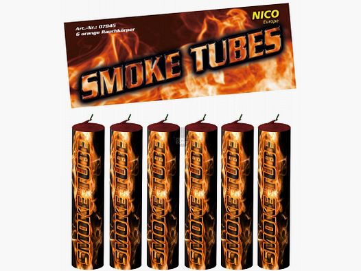 Nico Smoke Flares Tubes - Orange - 6 pcs.