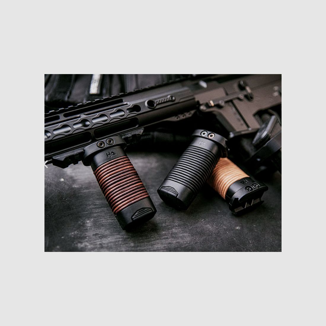 HERA ARMS HFGL front grip with leather wrapping black