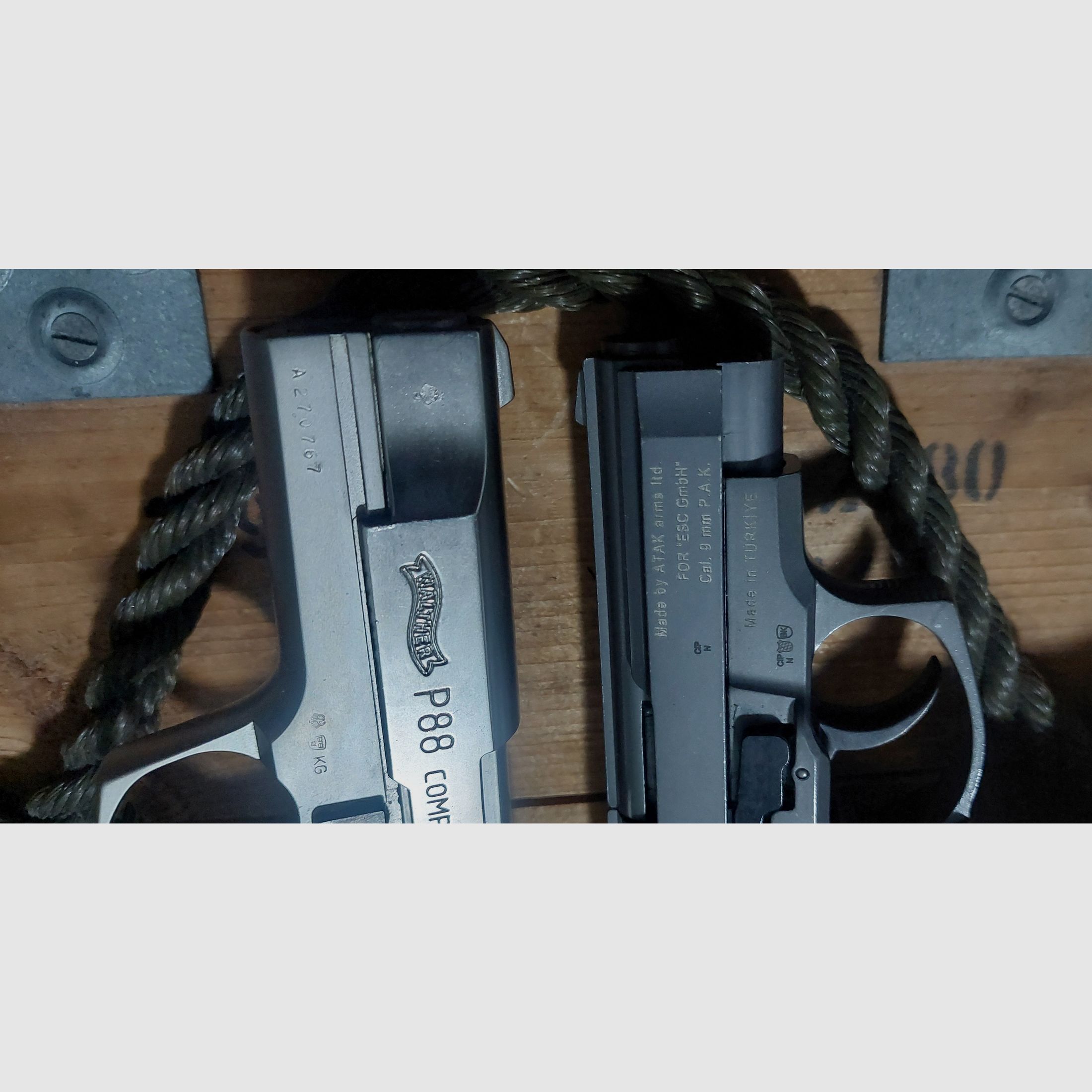 WALTHER P88 und ZORAKI 914 9 mm Schreckschuss keine Walther Glock HW94 Colt