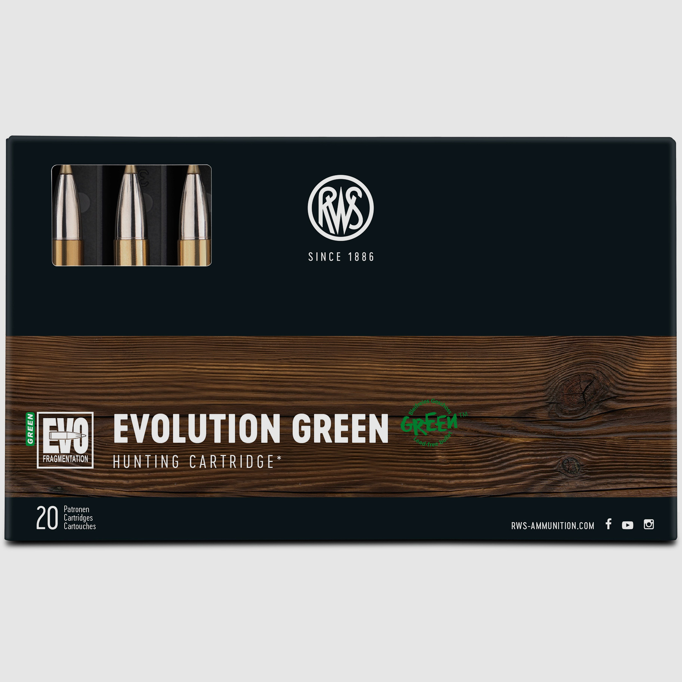 RWS .30-06 EVO Green 9,0g Bleifreie Büchsenpatronen